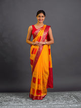  By Chinon Sequence Zari Thread Banarasi Border Saree for festivals in multi colour