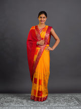  By Chinon Sequence Zari Thread Banarasi Border Saree for festivals in multi colour