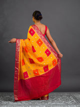  By Chinon Sequence Zari Thread Banarasi Border Saree for festivals in multi colour