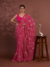 By Latest Bandhani Style With Gotapatti Work Saree 