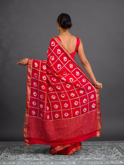 KcPc New Graceful Georgette Banarasi Saree Perfect for Festive Wear Tari Handwork PRF