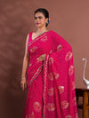 ByNew Chiffon Bandhani Style With Gotapatti Work Saree