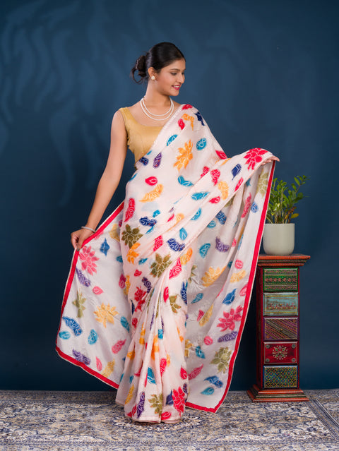 By Bandhani Saree  With Party wear
