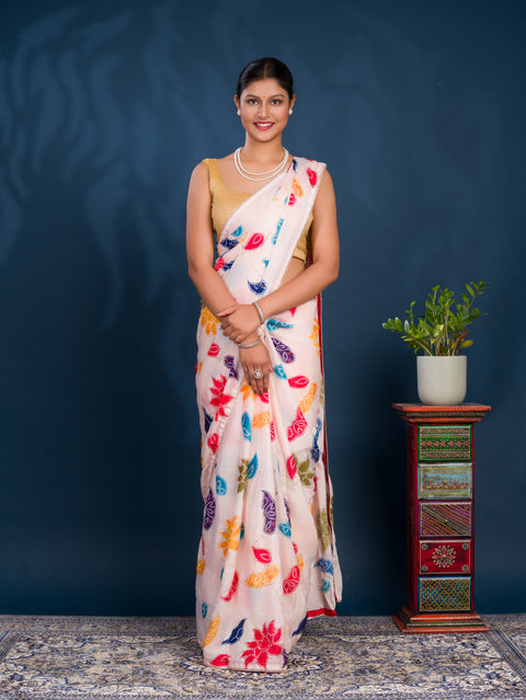 By Bandhani Saree  With Party wear