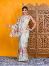 By Printed Saree With Casual Wear