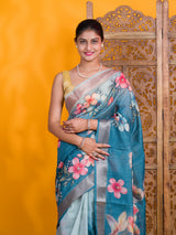 By Printed Saree With Casual Wear