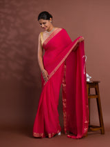KcPc New arrival Pure ojariya Chinon Beautiful Zari border Pallu saree,MAHA