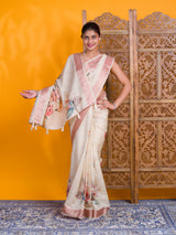 By Printed Saree With Casual Wear