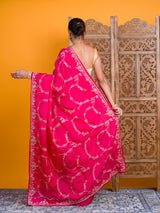 By Traditional Saree With Aari Work