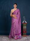 By New Leheriya Crepe Silk Saree With Gotapatti Border