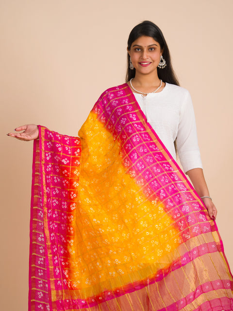 Traditional Ghatchola Bandhani Art Silk Dupatta