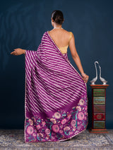 By New Leheriya Crepe Silk Saree With Gotapatti Border