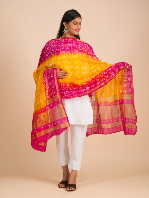 By Traditional Ghatchola Bandhani Art Silk Dupatta