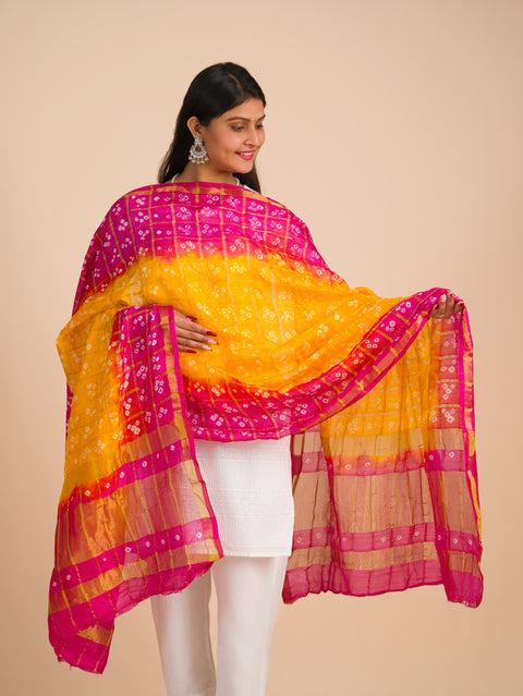Traditional Ghatchola Bandhani Art Silk Dupatta