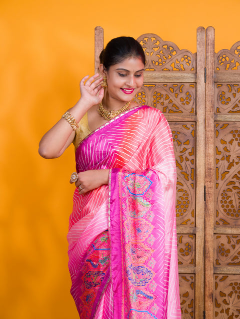 KcPc New Elegant Kalamkari Printed Crepe Silk Saree GAN