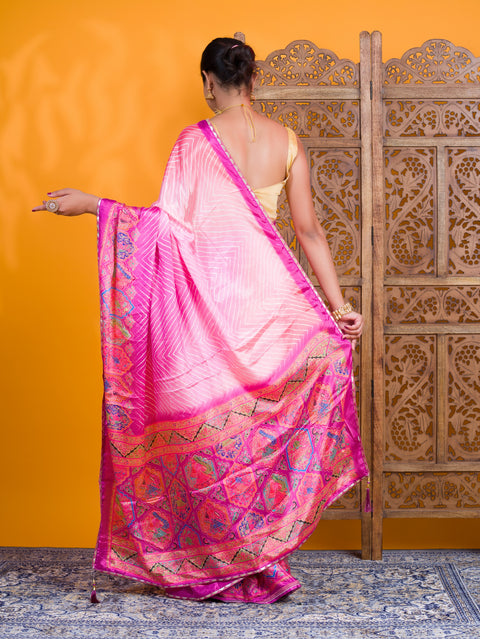 KcPc New Elegant Kalamkari Printed Crepe Silk Saree GAN