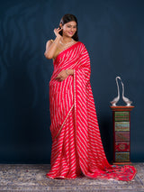 By Latest Leheriya Saree With Gotapatti Border