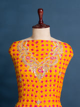 KcPc Trending Art Silk Bandhani Gharchola With Gota patti Work suit KML