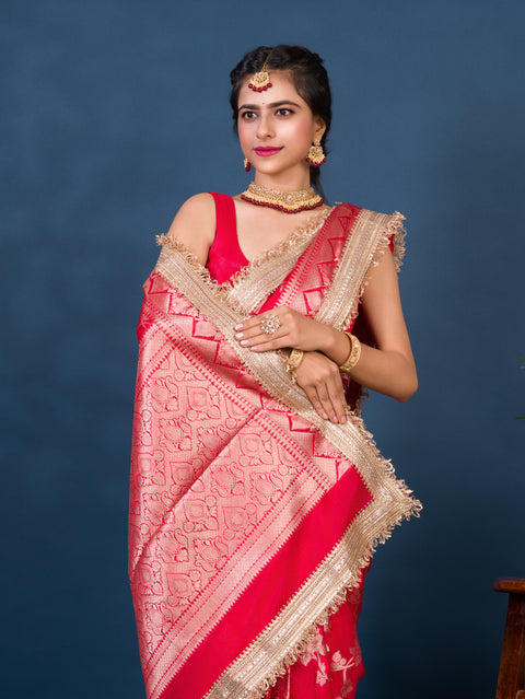 KcPc Special Tissue silk Banarasi Style With Tari BorderWork Saree AST