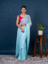 By Bandhani Saree With Casual Wear