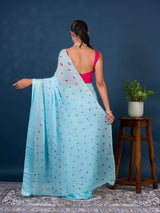By Bandhani Saree With Casual Wear