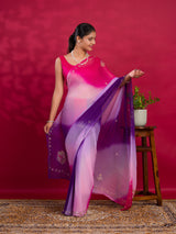 Jodhpuri style saree in multi colour