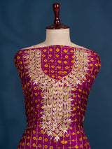 KcPc Latest Art Silk Bandhani Gharchola With Gota patti Stone Work Suit KML