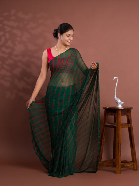 KcPc New Spiceal Chiffon Leheriya Style With Casual  Wear Saree KRN