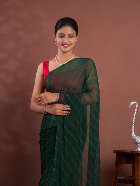 KcPc New Spiceal Chiffon Leheriya Style With Casual  Wear Saree KRN