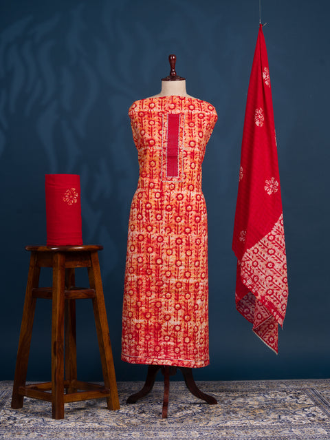 KcPc New Latest Cotton Batik Print style With Causal Wear Suit SJB