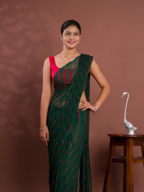 KcPc New Spiceal Chiffon Leheriya Style With Casual  Wear Saree KRN