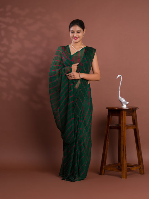 KcPc New Spiceal Chiffon Leheriya Style With Casual  Wear Saree KRN