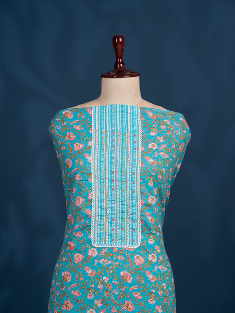KcPc Cotton Flower Print style With Causal Wear Suit SJB