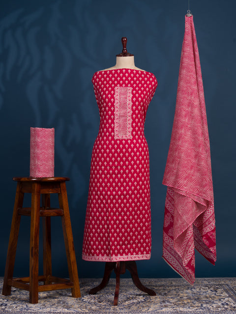 KcPc New Cotton Flower Print style With Causal Wear Suit SJB