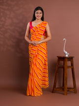 Leheriya StyleSaree With Casual Wear