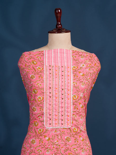 KcPc New Arrival Cotton Flower Print style With Causal Wear Suit SJB