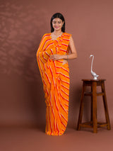 Leheriya StyleSaree With Casual Wear