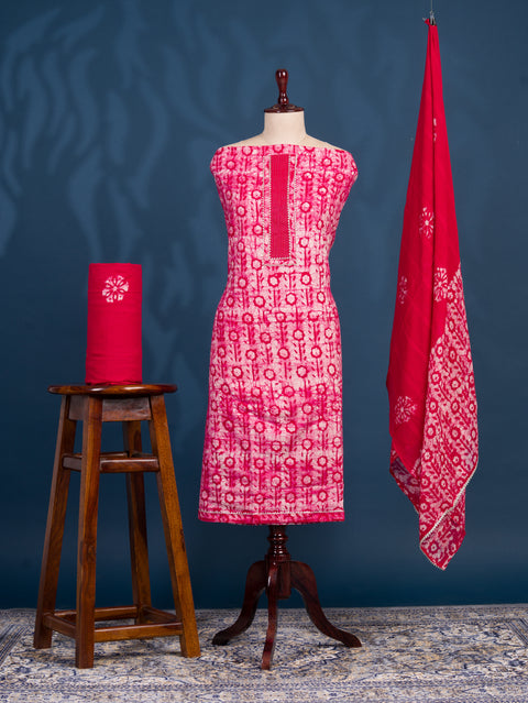 KcPc New Launch Cotton Batik Print style With Causal Wear Suit SJB