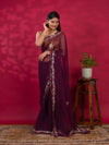 KcPc Chiffon Bollywood Style Gotapatti Work Saree MHS