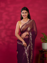 KcPc Chiffon Bollywood Style Gotapatti Work Saree MHS