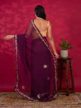 KcPc Chiffon Bollywood Style Gotapatti Work Saree MHS