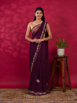 KcPc Chiffon Bollywood Style Gotapatti Work Saree MHS