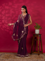 KcPc Chiffon Bollywood Style Gotapatti Work Saree MHS
