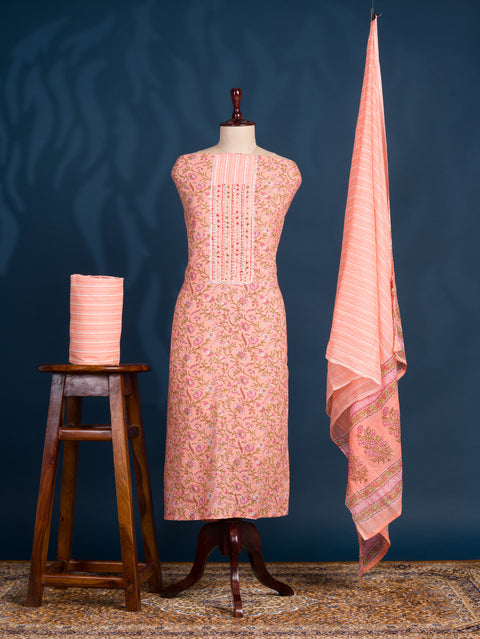 KcPc Latest Cotton Flower Print style With Causal Wear Suit SJB