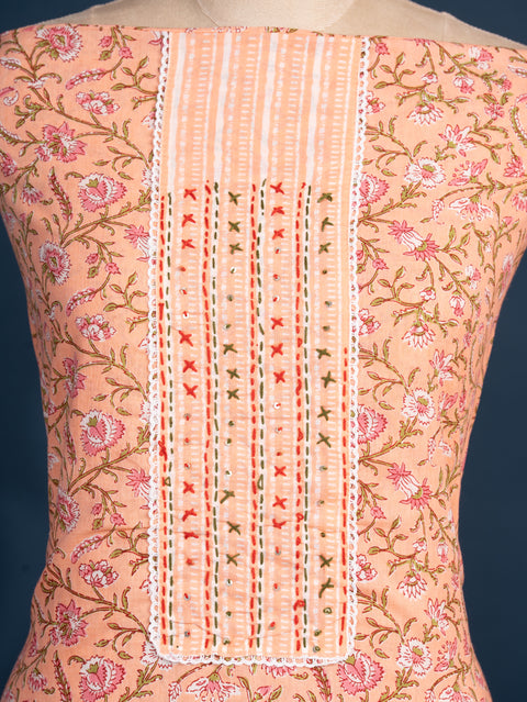 KcPc Latest Cotton Flower Print style With Causal Wear Suit SJB