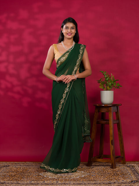 KcPc New Chiffon Bollywood Style Gotapatti Work Saree MHS