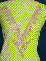 KcPc New Launch Pure Cotton Leheriya Style Suit with Gota Patti Work SJB