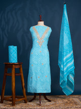 KcPc New Pure Cotton Leheriya Style Suit with Gota Patti Work SJB