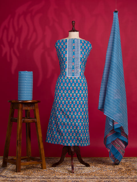 KcPc New Cotton Flower Print style With Causal Wear Suit SJB