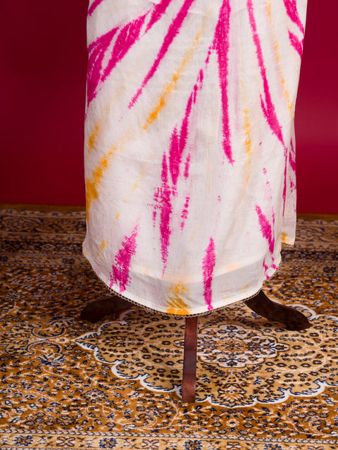 KcPc New Beautiful Crepe Silk Shibori Print Salwar Suit with Mirror Work RSAF